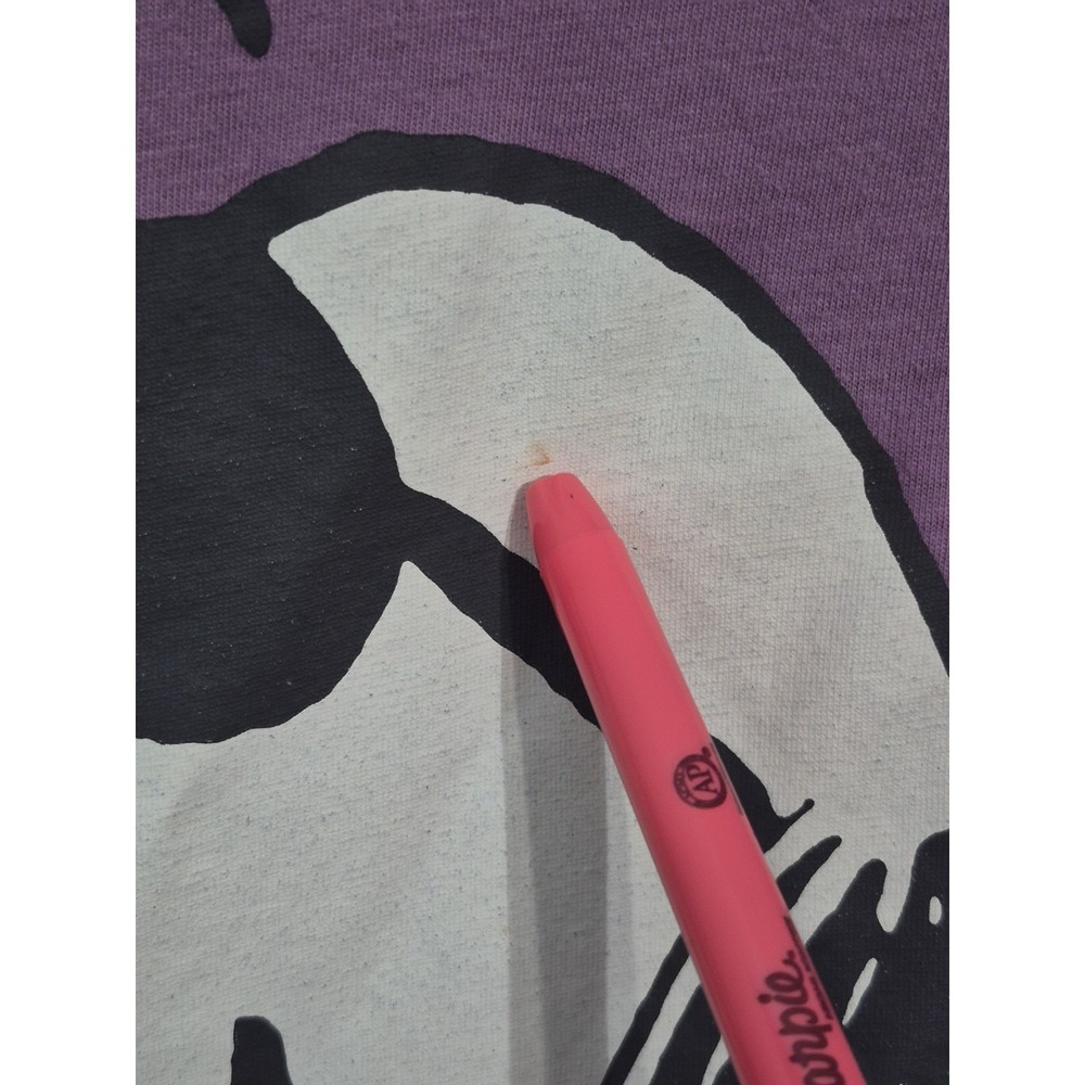 Peanuts Snoopy Graphic Tee Women 2X Purple Pink Varsity Shirt Cartoon Nostalgia - Picture 6 of 7